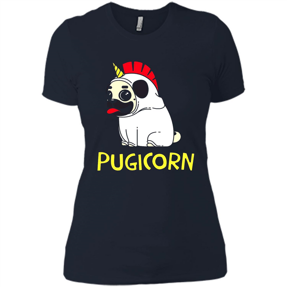 Pugicorn Pug Unicorn Funny Shirt PINGPONG - Ladies' Boyfriend T-Shirt