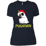 Pugicorn Pug Unicorn Funny Shirt PINGPONG - Ladies' Boyfriend T-Shirt