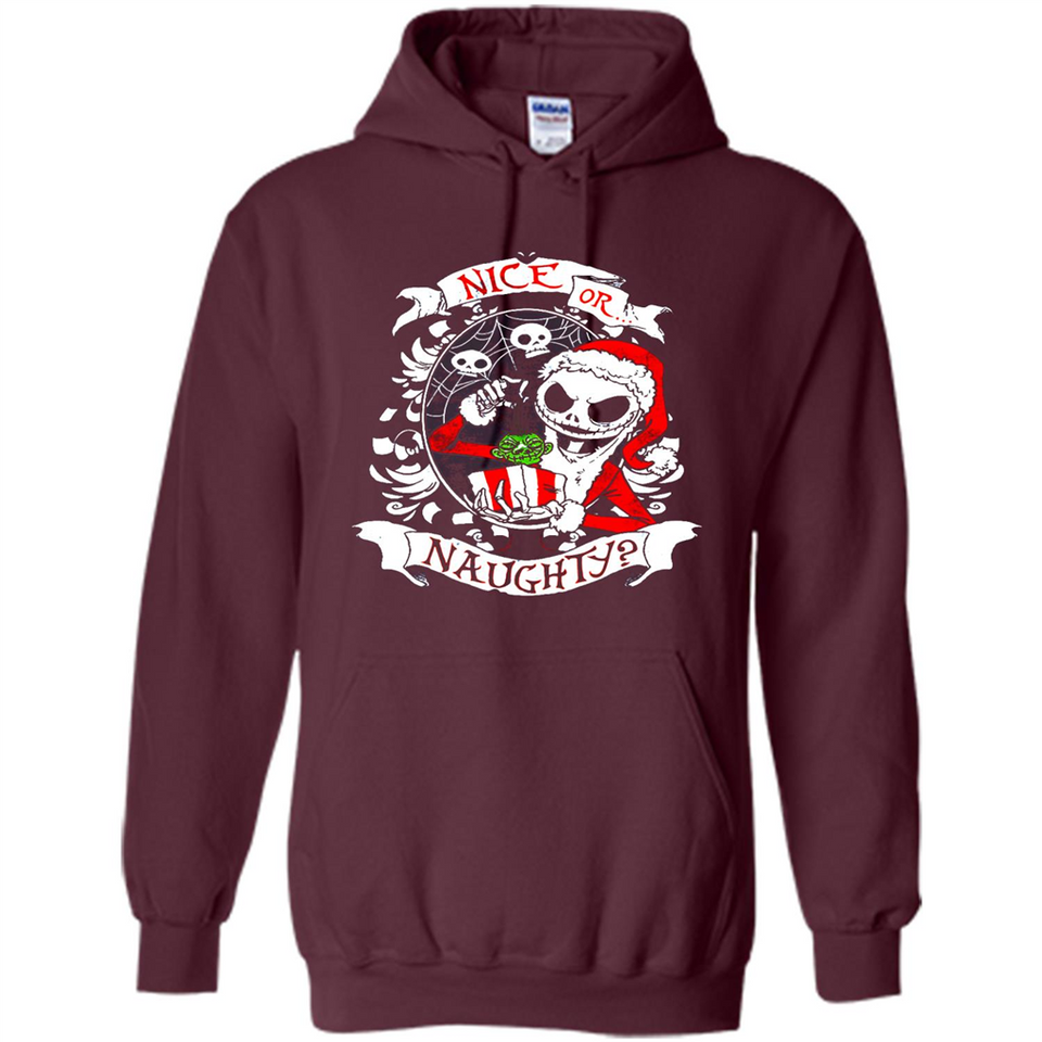Christmas Shirt, Santa Nice Or Naughty Xmas - Hoodie
