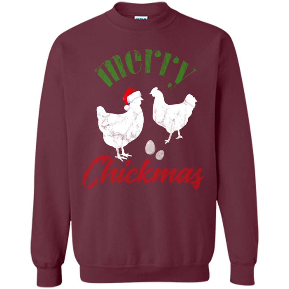 Christmas Chicken Shirt Santa Hens Lover Funny Farmer Gift - Sweatshirt