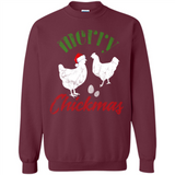 Christmas Chicken Shirt Santa Hens Lover Funny Farmer Gift - Sweatshirt