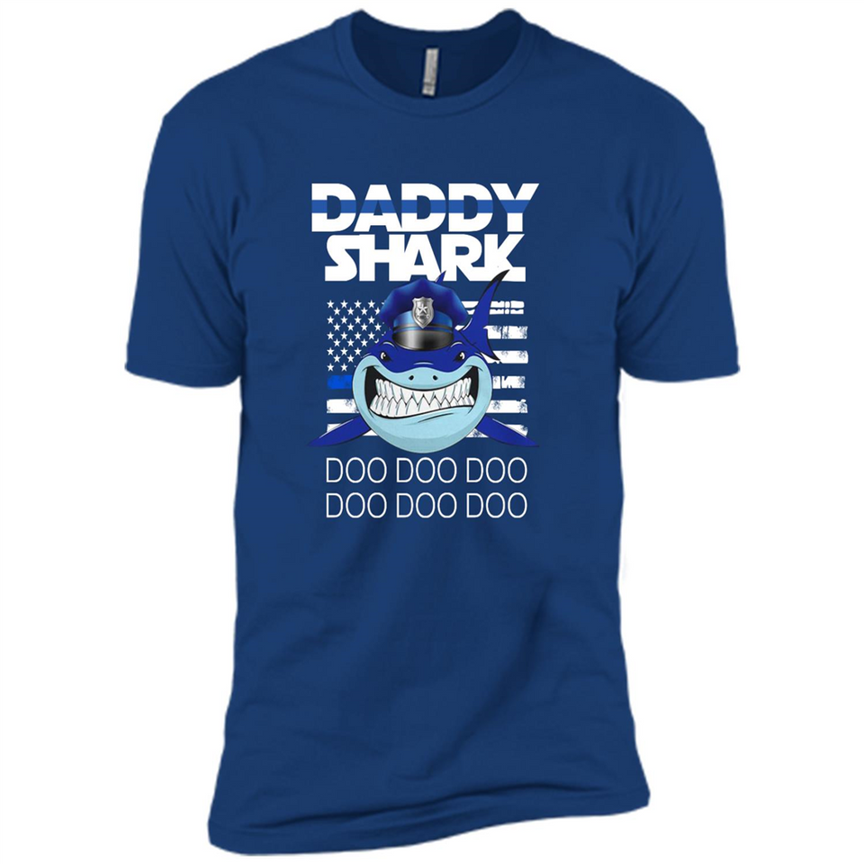Police Daddy Shark Blue Line Tee