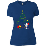 Snoopy Christmas Tree T-Shirt - Ladies' Boyfriend T-Shirt