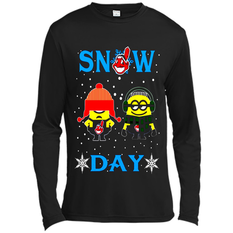 Snow Day Shirt For Cleveland Indians Vs Minion Fans pingpong