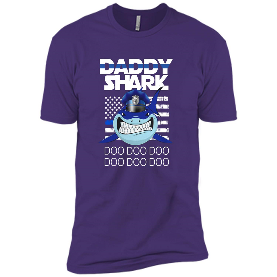 Police Daddy Shark Blue Line Tee