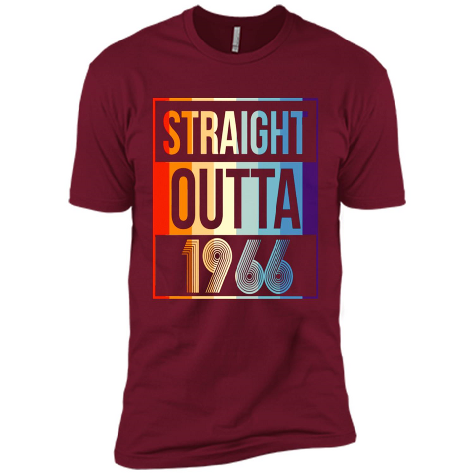 Retro Straight Outta 1966 52 Years Old - Premium Short Sleeve T-Shirt