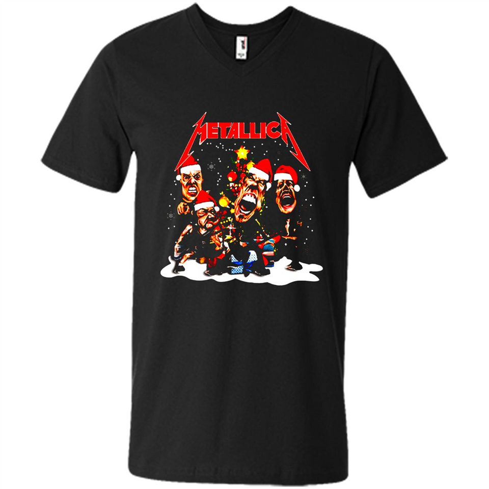 Metallica christmas sweatshirt hoodie long PINGPONG - Men's V-Neck