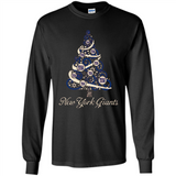 New York Giants NFL Football Team Logo Christmas Tree T-Shirt - Long Sleeve T-Shirt