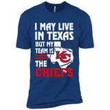 I May Live In Texas But My Team Is The Chiefs - Premium Short Sleeve T-Shirt