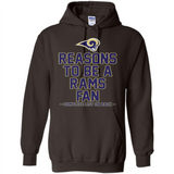 Reasons to be a Los Angeles Rams Fan Complete List on Back - Hoodie