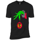 GRINCH HAND HOLDING CHICAGO BLACKHAWKS GLITTER CHRISTMAS PINGPONG