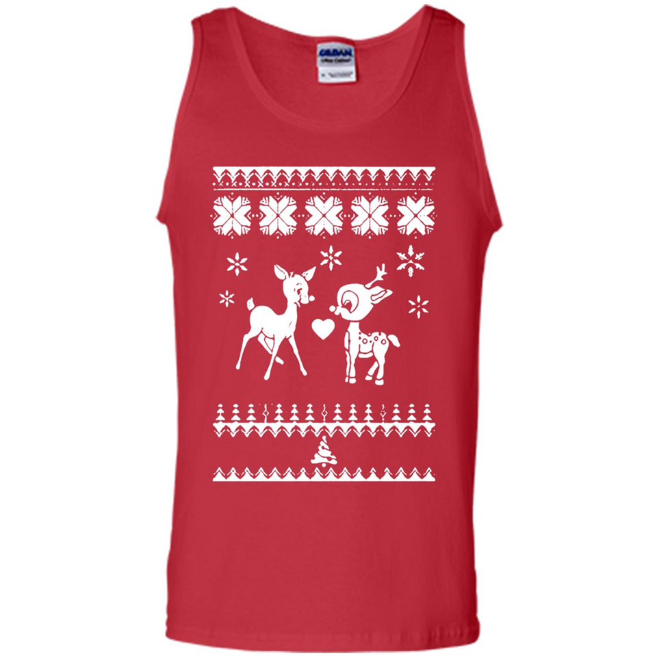 Rudolph and Clarice Ugly Christmas Sweater - Tank Top