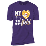 Pittsburgh Steelers Football My Heart is on that Field - Premium Short Sleeve T-Shirt