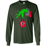GRINCH HAND HOLDING ATLANTA FALCONS GLITTER CHRISTMAS PINGPONG