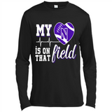 Northwestern Wildcats Football My Heart is on that Field - Canvas Long Sleeve T-Shirt