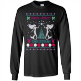 Mermaid Mer-Fect Ugly Christmas Sweater - Long Sleeve T-Shirt