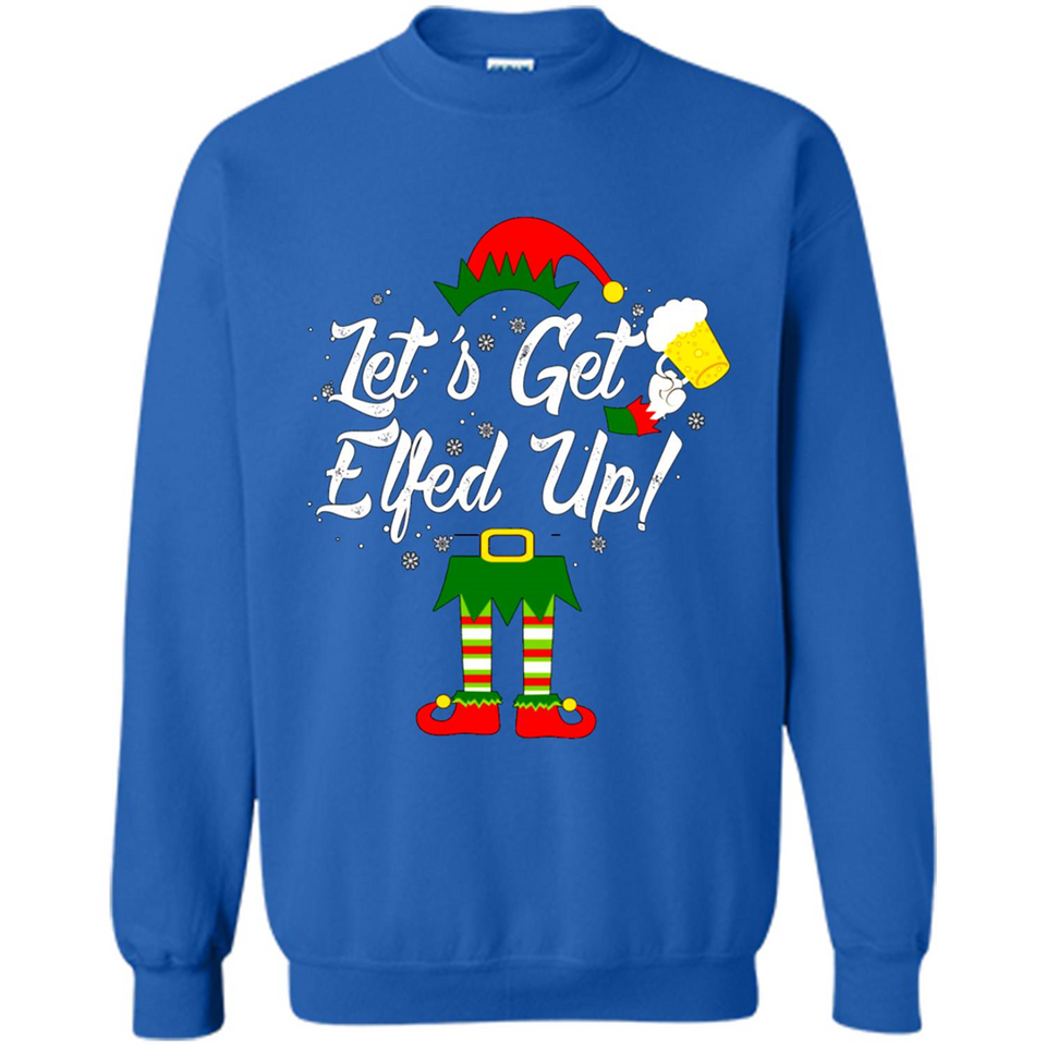 Let's Get Elfed Up Drinking Beer Christmas PINGPONG