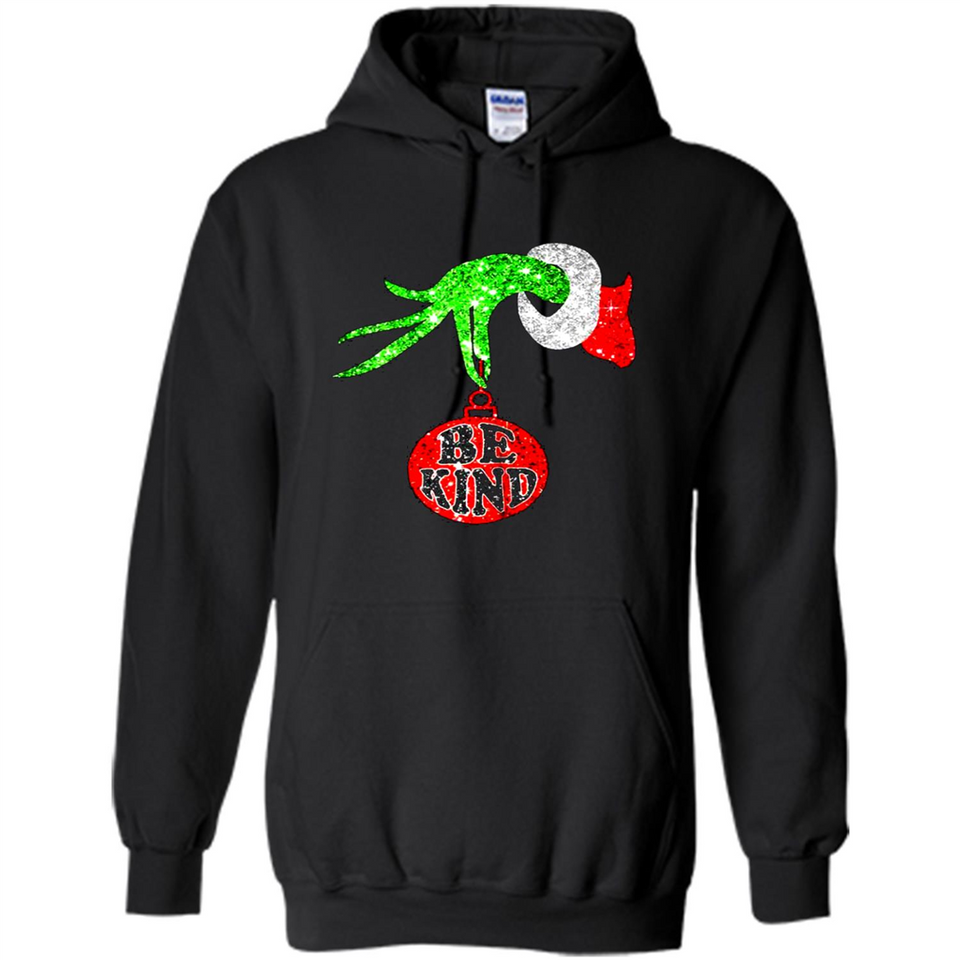 Christma Season With Green Grinch Hand Be Kind - Hoodie