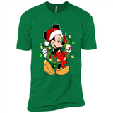 Disney Mickey Mouse Christmas Lights Sweatshirt - Premium Short Sleeve T-Shirt