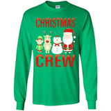 CHRISTMAS CREW Shirt X-mas Santa Snowman Reindeer Elf - Long Sleeve T-Shirt