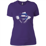 Carolina Panthers And Superman Fans - Ladies' Boyfriend T-Shirt