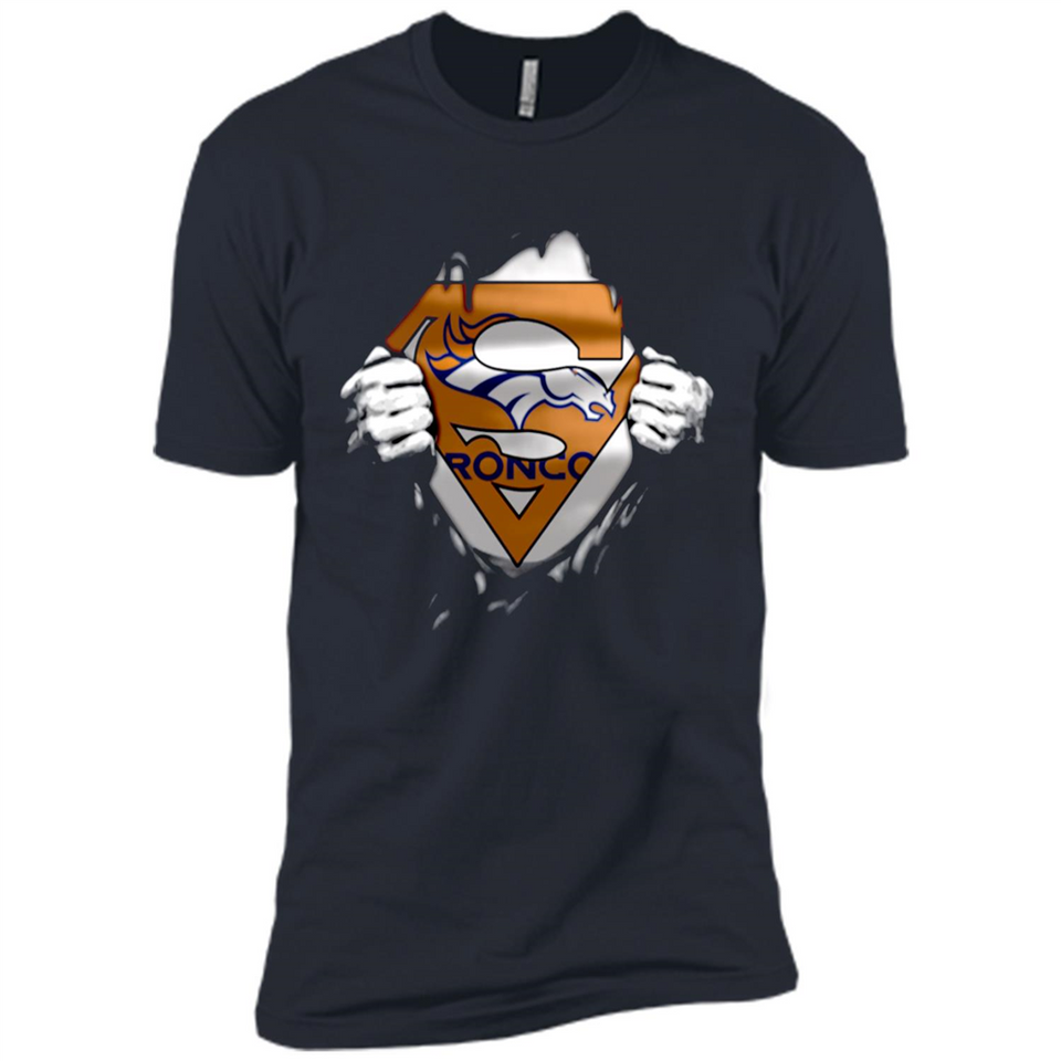 Denver Broncos And Superman Fans - Premium Short Sleeve T-Shirt