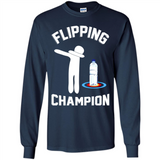 Water Bottle Flipping Tshirt Dabbing Flipping Champion - Long Sleeve T-Shirt