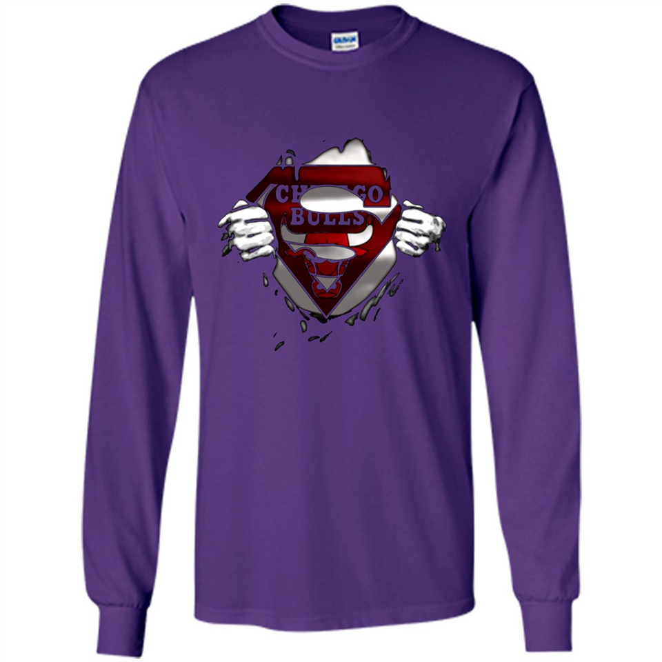 Chicago Bulls And Superman Fans - Long Sleeve T-Shirt