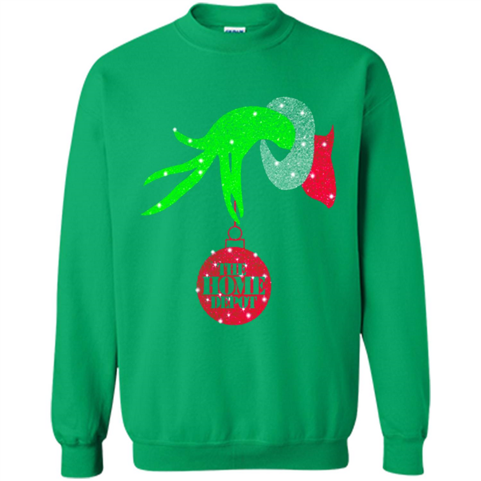 Grinch hand holding HomeDepot Glitter Christmas PING PONG