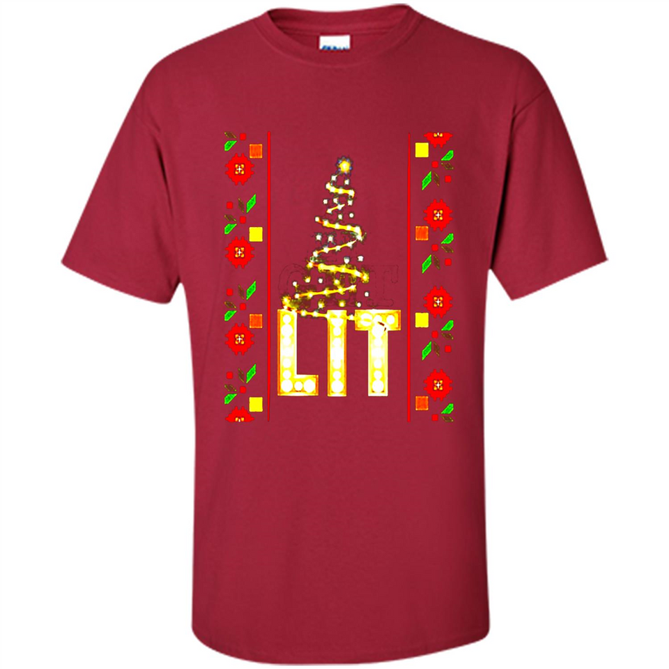 Funny Lets Get Lit Christmas Tree - Shirt