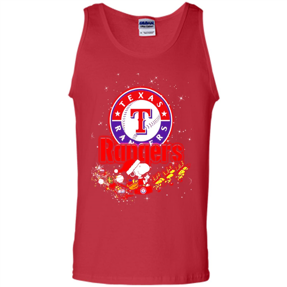 Snoopy Christmas Texas Rangers - Tank Top