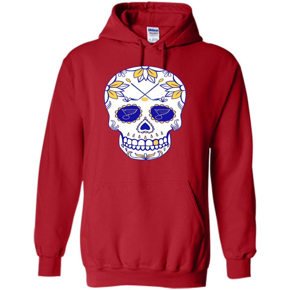 St. Louis Blues Hockey Sugar Skull Day of the Dead