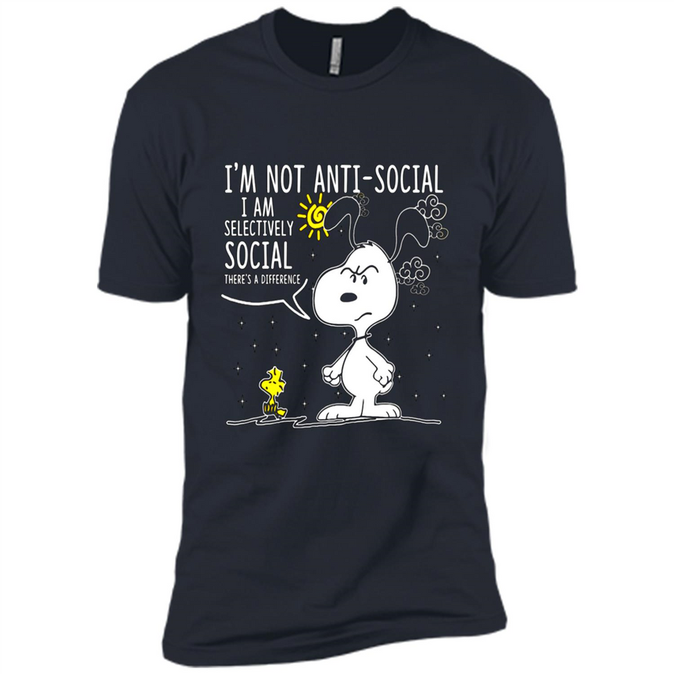 Snoopy I'm Not Anti-Social I Am Selectively Social