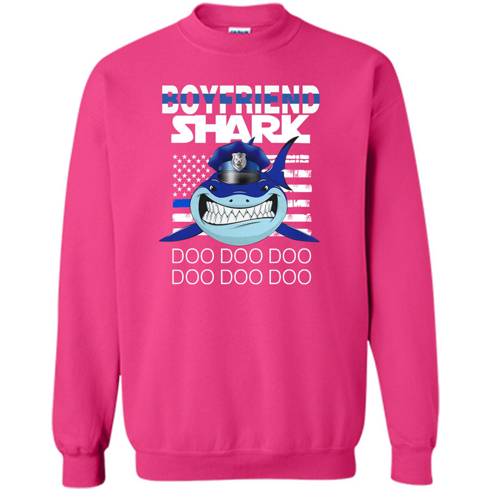 Police boyfriend Shark Blue Line Tee