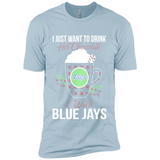 I Just Want To Drink Hot Chocolate & Watch Toronto Blue Jays Ugly Christmas Sweater PINGPONG