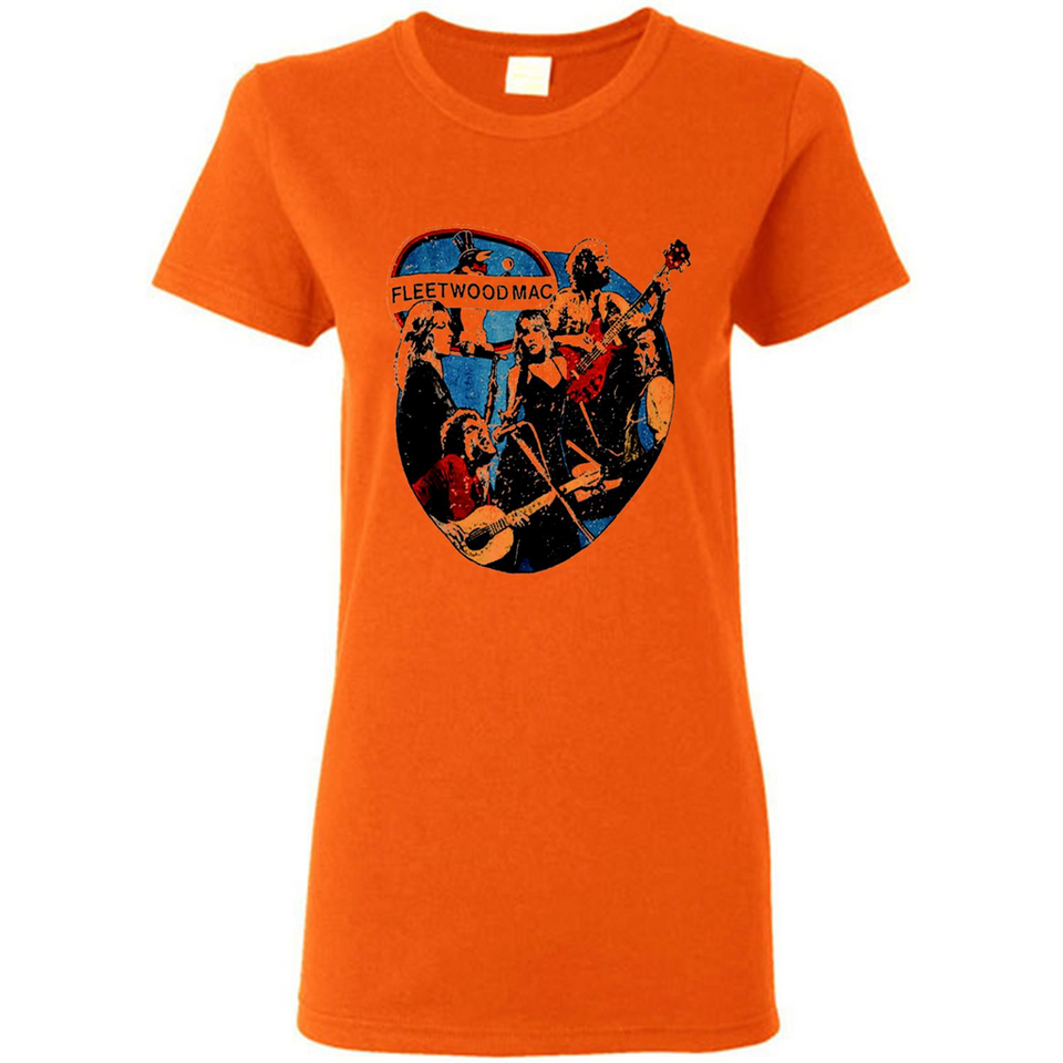 Dancing Funny Guitar Vintage Metal Rock Band Shirt PINGPONG - Ladies Short-Sleeve
