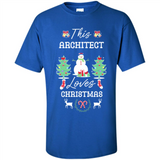 This Architect Loves Christmas Tree Shirt with Snowman
