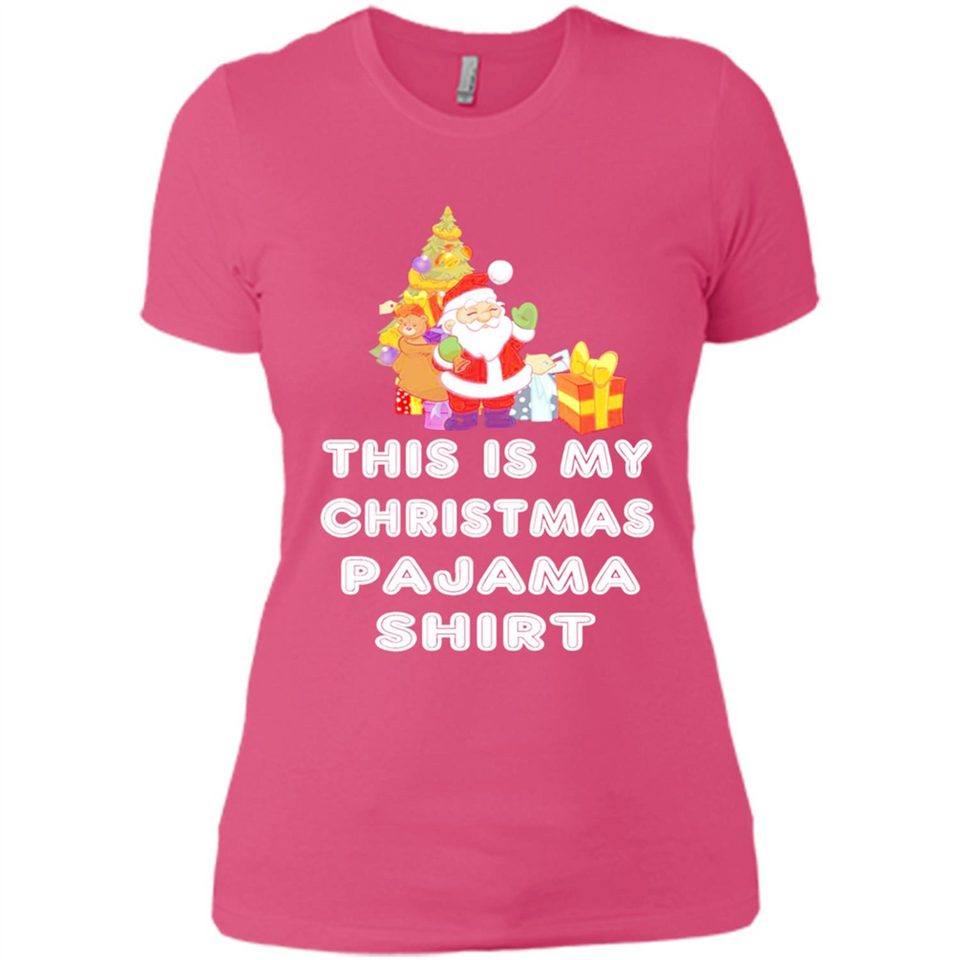 This is My Christmas Pajama Shirt - Santa Bear Tree Gift Tee