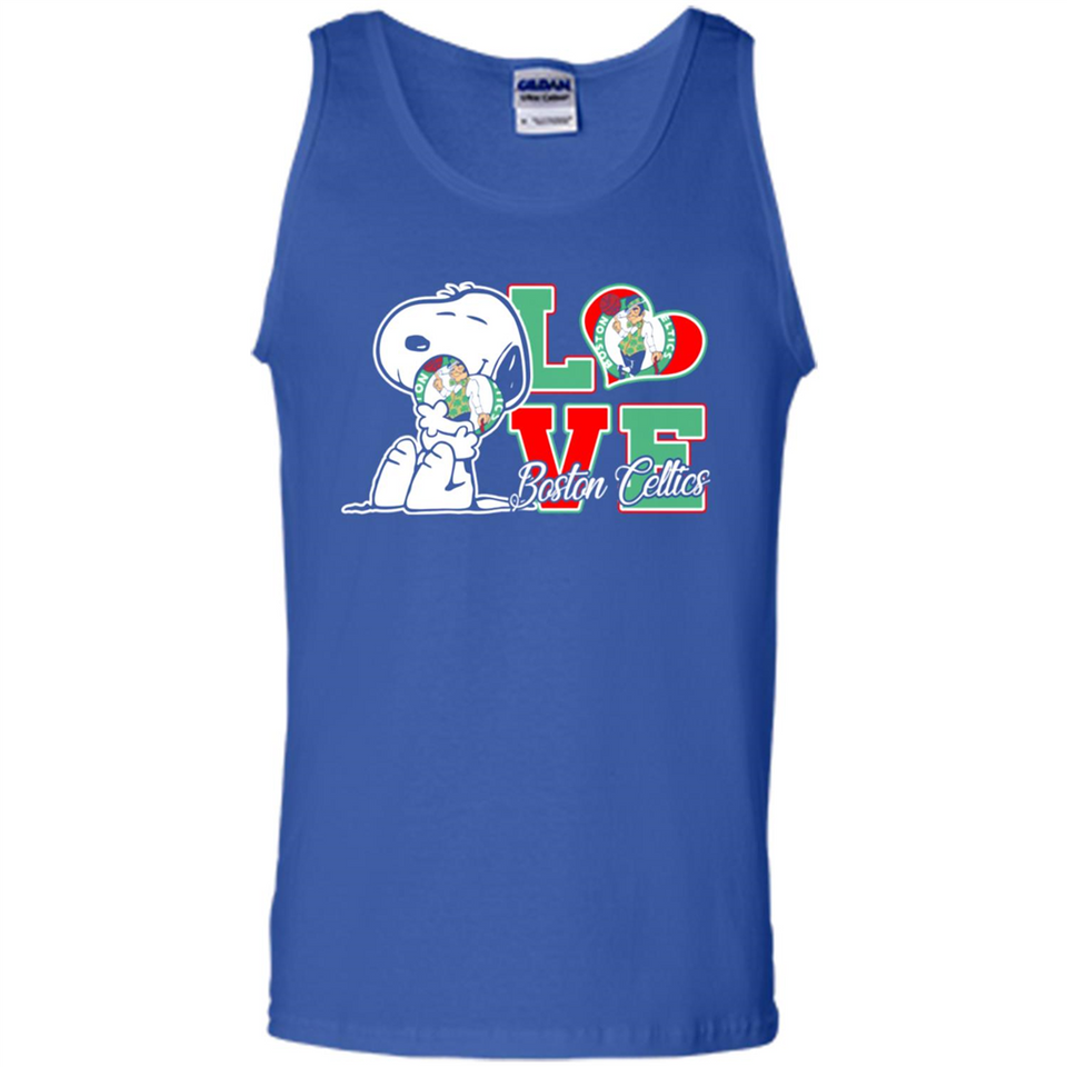 Snoopy loves NBA Boston Celtics - Tank Top