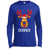 Donner Reindeer Santa Claus Funny Xmas Holiday T-Shirt - Canvas Long Sleeve T-Shirt