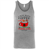 I Just Want To Drink Coffee And Watch Hallmark Christmas Movies All Day MERCHCUTE - Canvas Unisex Tank