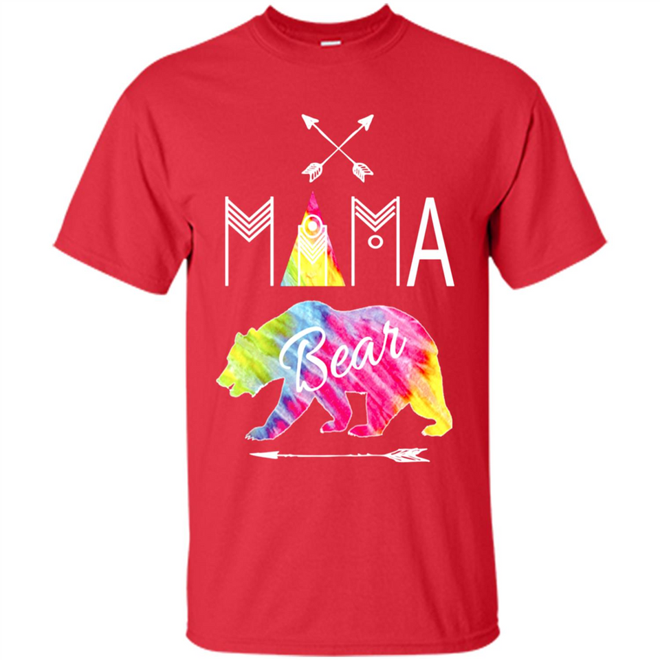 Mama Bear Shirt Tie Dye Family Vacation & Camping Tee - Shirt