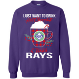 I Just Want To Drink Hot Chocolate & Watch Tampa Bay Rays Ugly Christmas Sweater PINGPONG
