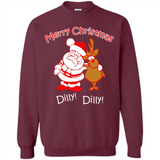 Christmas T-Shirt Santa And Reindeer Dilly Dilly - Sweatshirt