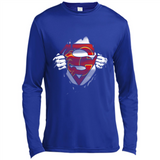 Calgary Flames And Superman Fans - Canvas Long Sleeve T-Shirt