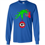 GRINCH HAND HOLDING GREEN BAY PACKERS GLITTER CHRISTMAS PINGPONG
