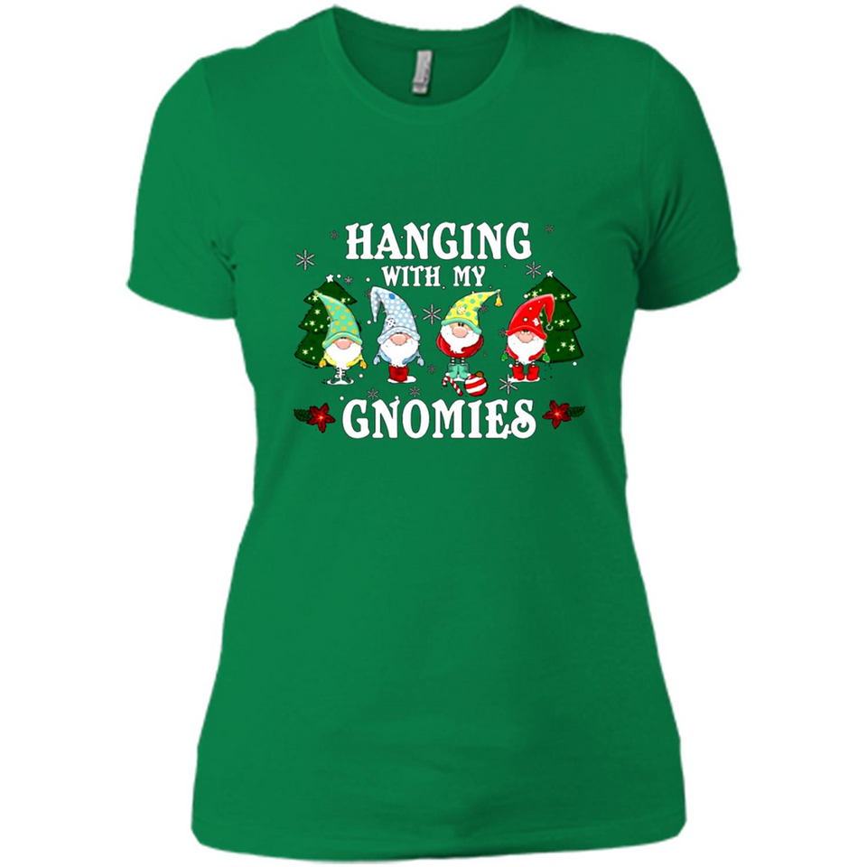 Christmas Garden Gnome Hanging With My Gnomies Shirt Sweater - Ladies' Boyfriend T-Shirt