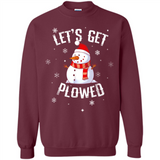Let's Get Plowed Funny Christmas Snowman - Sweatshirt
