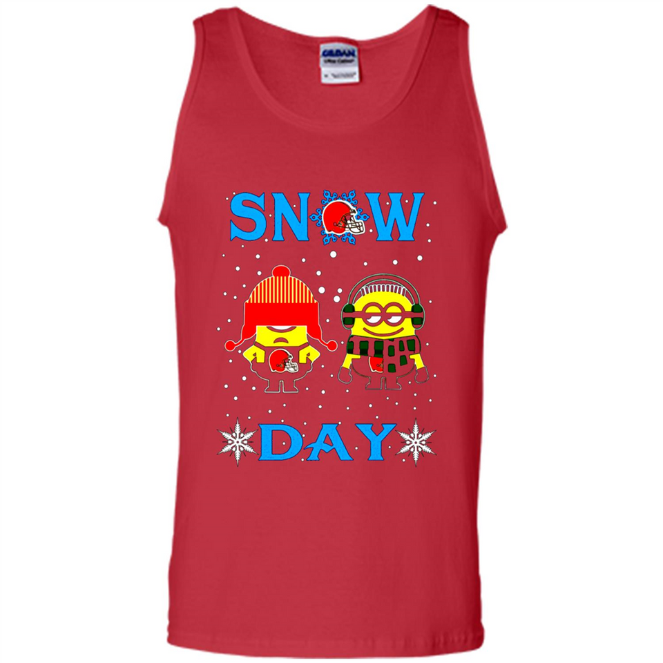 Snow Day Shirt For Cleveland Browns Vs Minion Fans pingpong