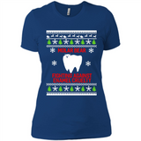 Molar bear fighting against enamel cruelty Christmas - Ladies' Boyfriend T-Shirt